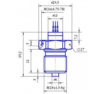 Pressure sensor TM 0,25(0,4...100)-...