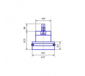 Flush diaphragm pressure sensor with threadless body Р 0,25(0,4…10)-…-D17-…