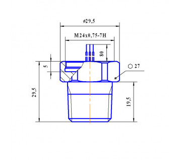 Flush diaphragm pressure sensor PF 1(1,6…10) - …