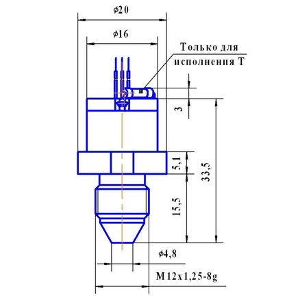 Pressure sensor D 2,5(4...16); D 2,5(4...16)-T