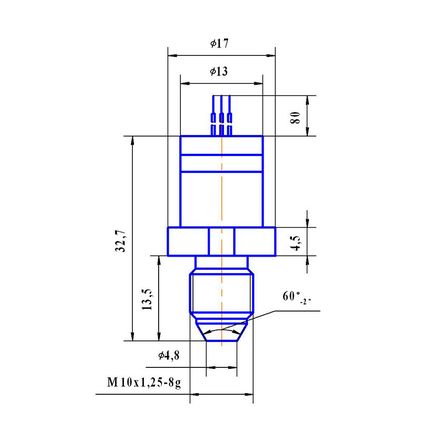 Stainless steel pressure sensor MDX