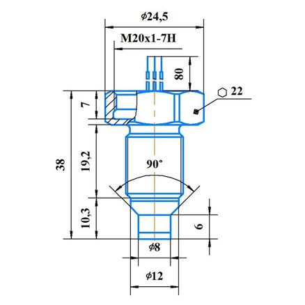 Flush diaphragm pressure sensor PF 16(25;40)-…